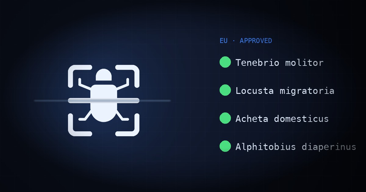 What is approved as insect food in the EU? (Update)